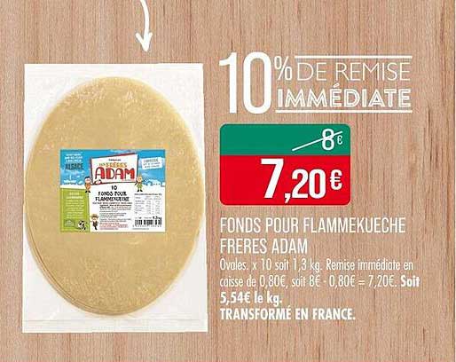 FONDS POUR FLAMMEKUECHE FRERES ADAM
