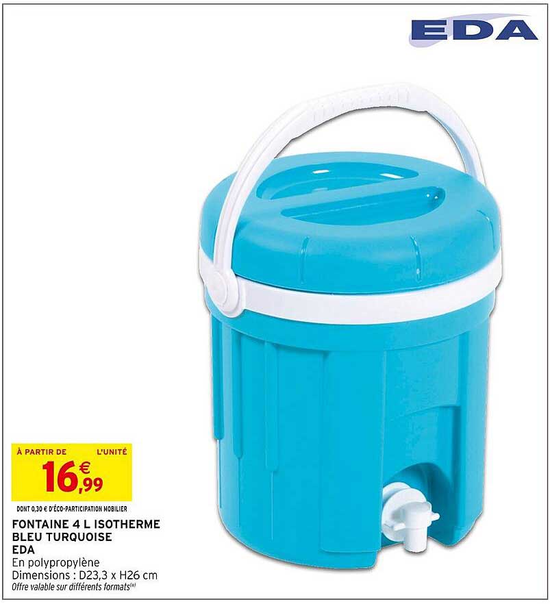 FONTaine 4 L ISOTHERME BLEU TURQUOISE EDA