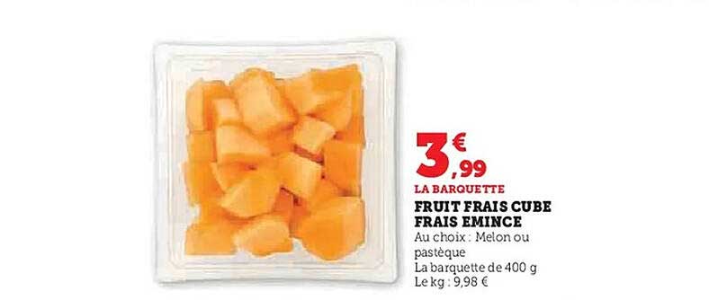 FRUIT FRAIS CUBE FRAIS ÉMINCÉ