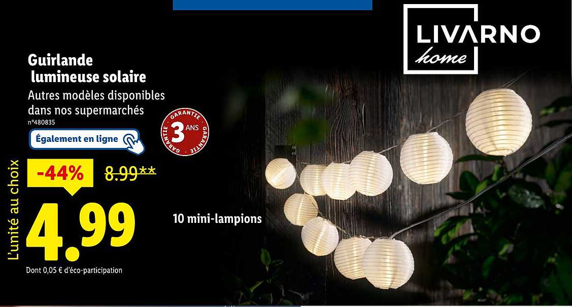 Guirlande lumineuse solaire