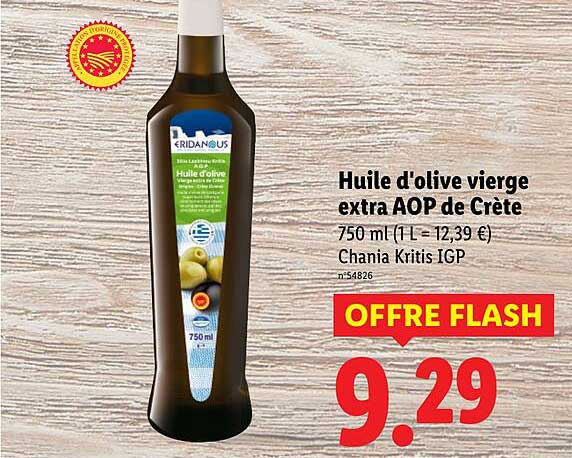 Huile d'olive vierge extra AOP de Crète