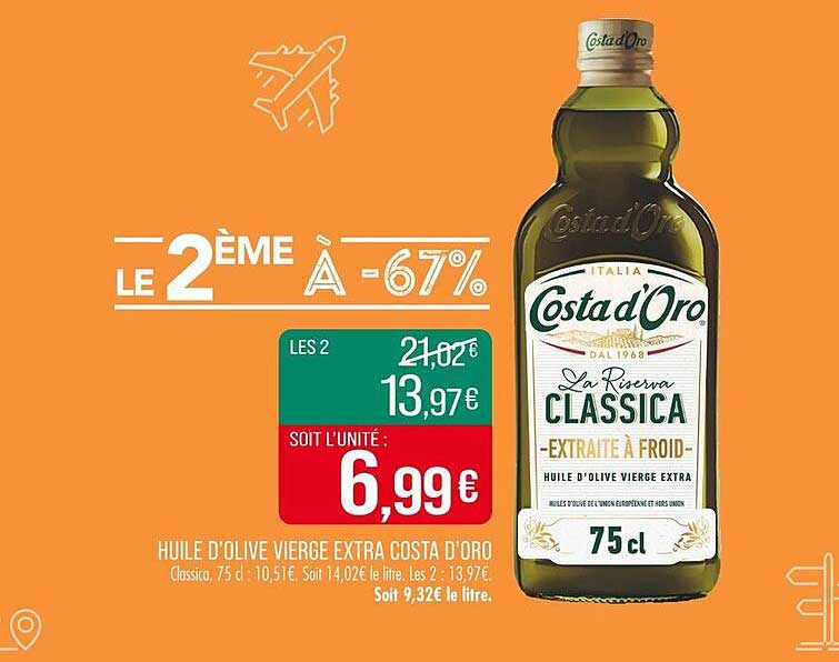 HUILE D’OLIVE VIERGE EXTRA COSTA D’ORO