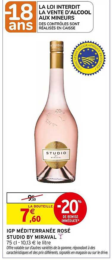 IGP MÉDITERRANÉE ROSÉ STUDIO BY MIRAVAL