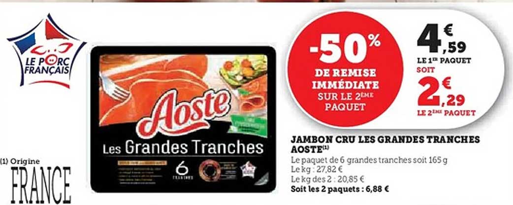 JAMBON CRU LES GRANDES TRANCHES AOSTE