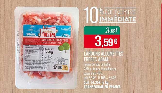 LARDONS ALLUMETTES FRERES ADAM