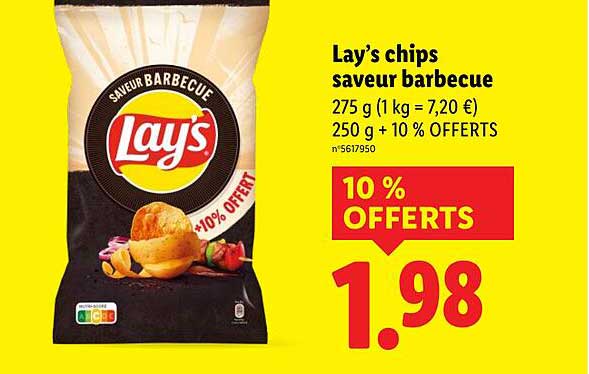 Lay’s chips saveur barbecue