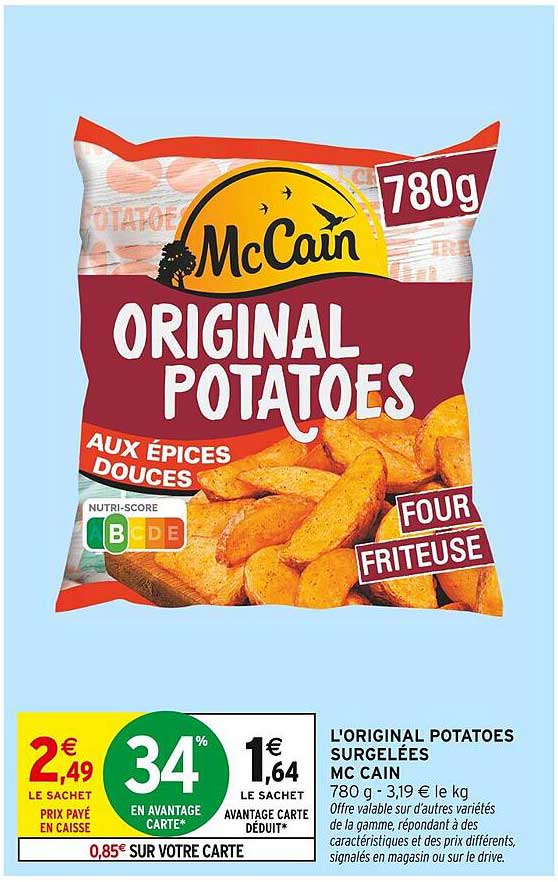 L'original potatoes surgelées MC CAIN