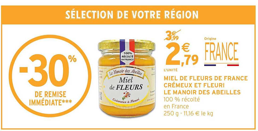 Miel de Fleurs de France Crèmeux et Fleuri