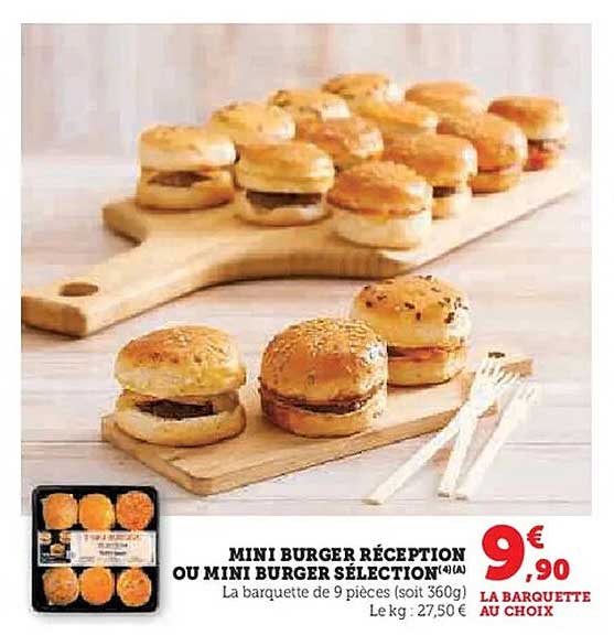 MINI BURGER RÉCEPTION OU MINI BURGER SÉLECTION