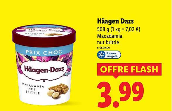 OFFRE FLASH Häagen-Dazs Macadamia nut brittle
