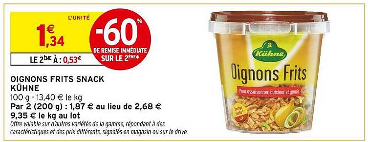 OIGNONS FRITS SNACK KÜHNE