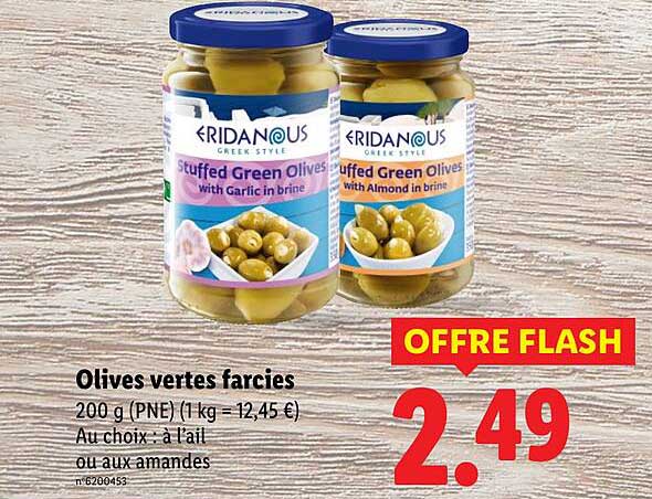 Olives vertes farcies