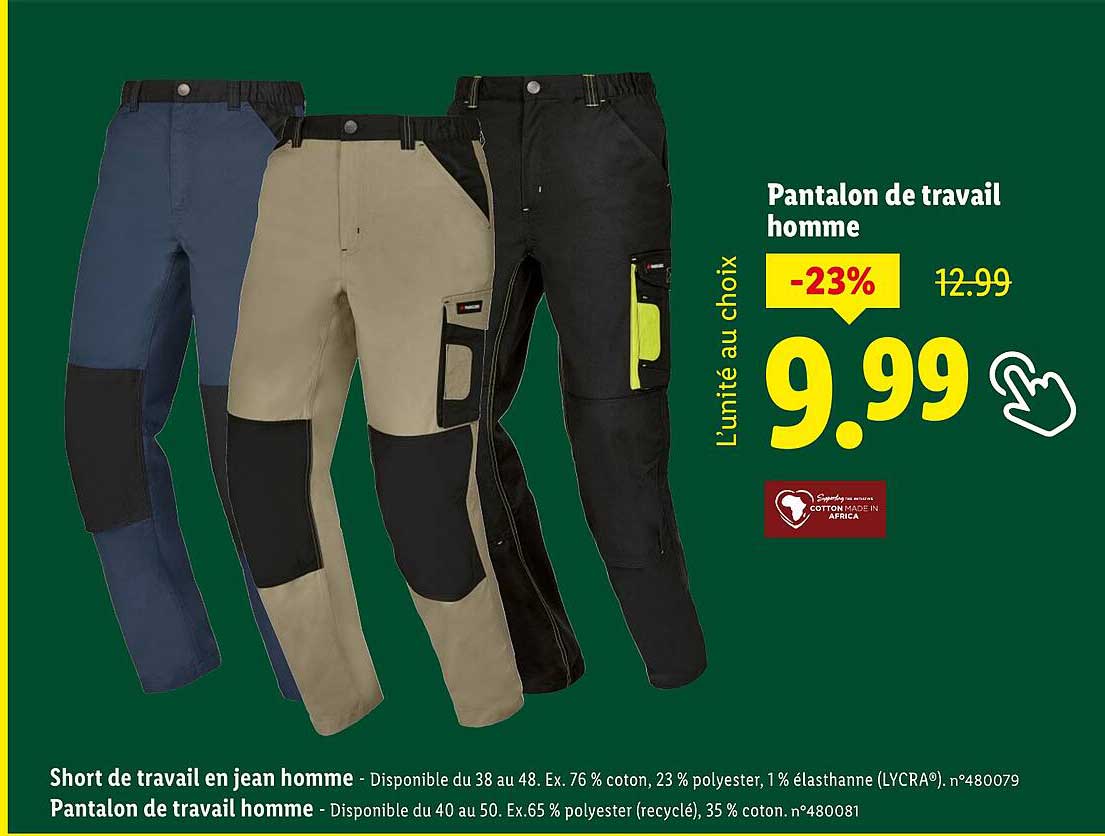 Pantalon de travail homme