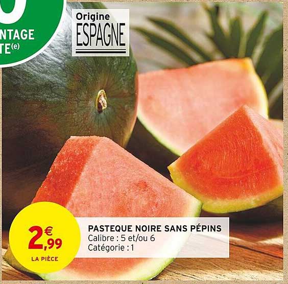 PASTÈQUE NOIRE SANS PÉPINS