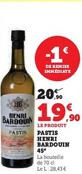 PASTIS HENRI BARDOUIN 45°