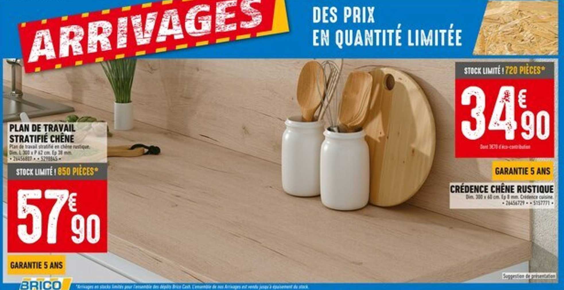 PLAN DE TRAVAIL STRATIFIÉ CHÊNE