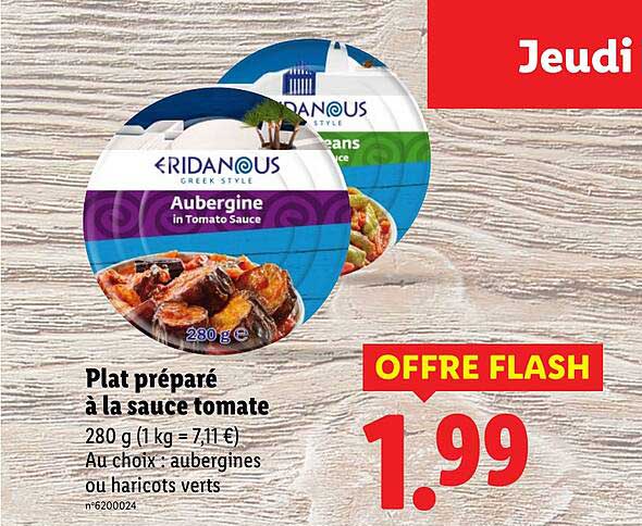 Plat préparé à la sauce tomate