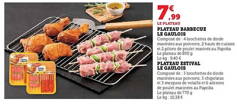 PLATEAU BARBECUE LE GAULOIS