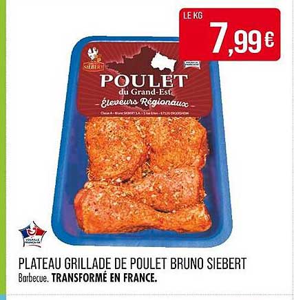 PLATEAU GRILLÉ DE POULET BRUNO SIEBERT