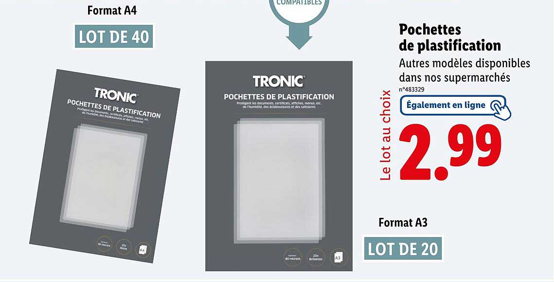 Pochettes de plastification