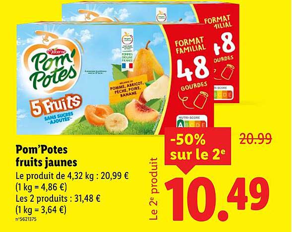 Pom’Potes fruits jaunes