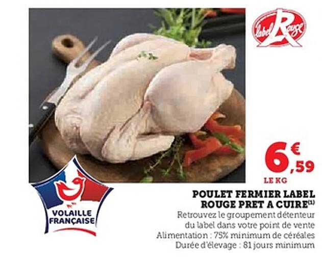 POULET FERMIER LABEL ROUGE PRÊT À CUISER