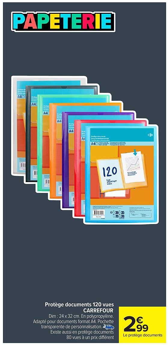 Protège documents 120 vues