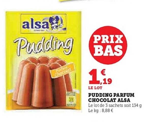 PUDDING PARFUM CHOCOLAT ALSA