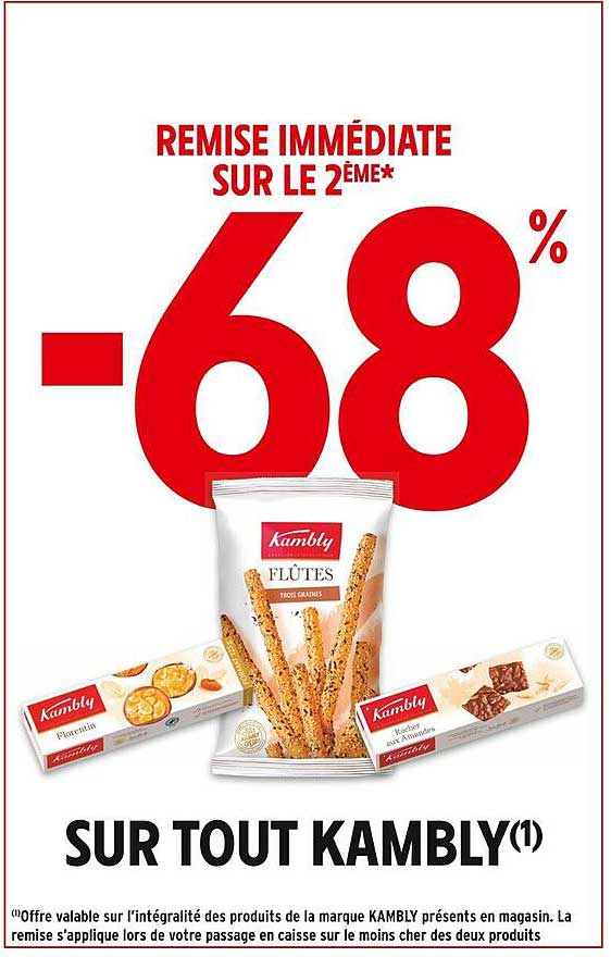 REMISSE IMMÉDIATE SUR LE 2ème -68% SUR TOUT KAMBLY
