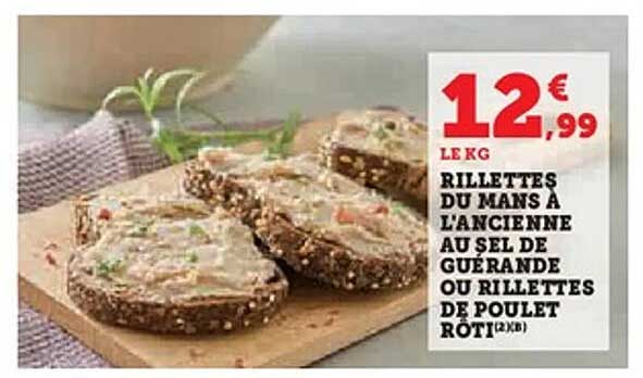 RILLETTES DU MANS À L'ANCIENNE AU SEL DE GUERANDE OU RILLETTES DE POULET RÔTI