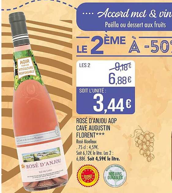 Rosé d'Anjou AOP Cave Augustin Florent