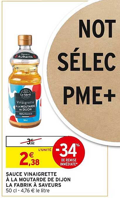 SAUCE VINAIGRETTE À LA MOUTARDE DE DIJON LA FABRIK À SAVEURS
