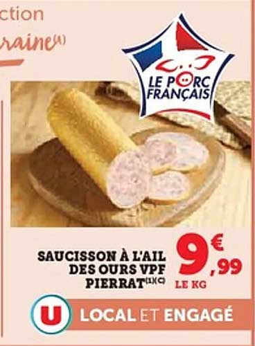 SAUCISSON À L'AIL DES OURS VPF PIERRAT