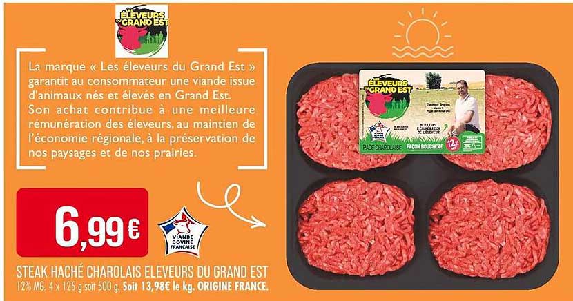 STEAK HACHÉ CHAROLAIS ÉLEVEURS DU GRAND EST