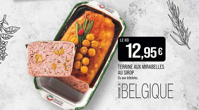 Terrine aux mirabelles au sirop
