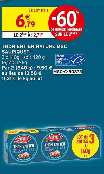 THON ENTIER NATURE MSC SAUPIQUET