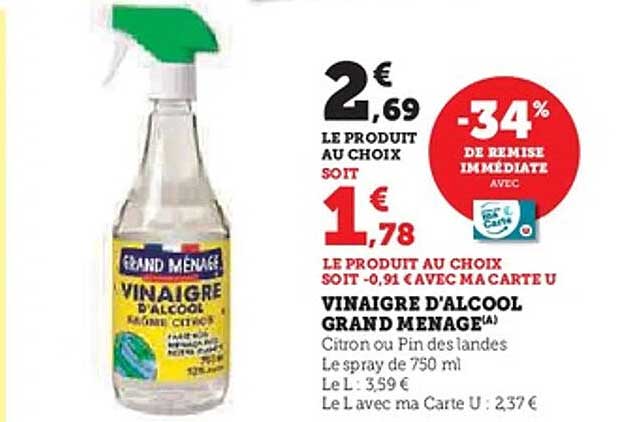 VINAGRE D'ALCOOL GRAND MENAGE