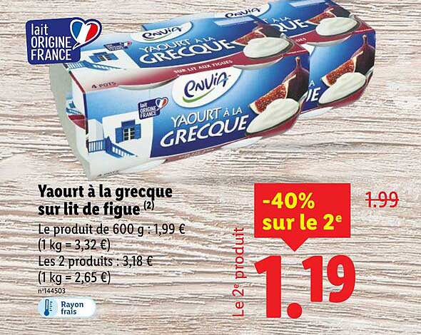 Yaourt à la grecque sur lit de figue