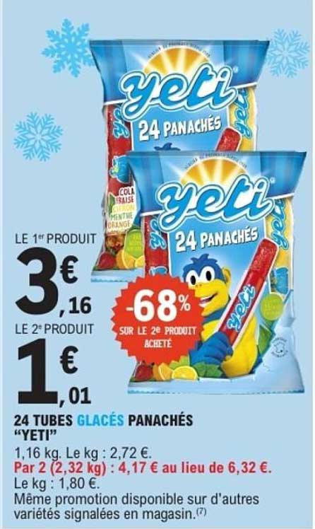 24 TUBES GLACÉS PANACHÉS “YETI”