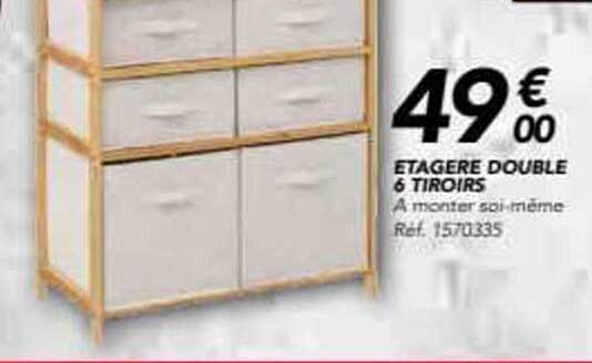 ETAGERE DOUBLE 6 TIROIRS