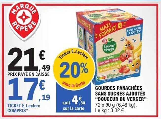 GOURDES PANACHÉES SANS SUCRES AJOUTÉS “DOUCEUR DU VERGER”