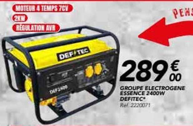 GROUPE ELECTROGENE ESSENCE 2400W DEFITEC*