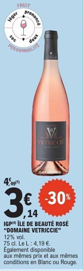 IGP(4) ÎLE DE BEAUTÉ ROSÉ "DOMAINE VETRICCIE"