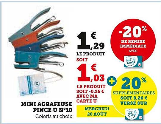 MINI AGRAFEUSE PINCE U N°10