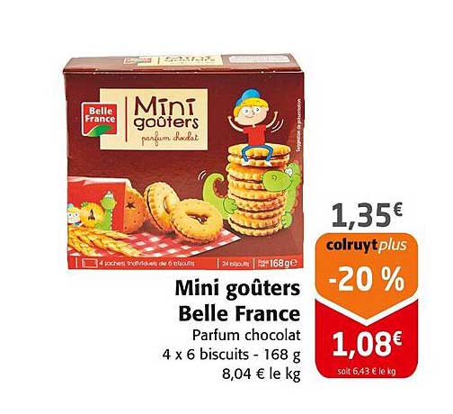 Mini goûters Belle France Parfum chocolat