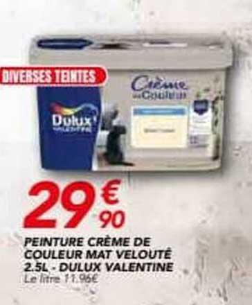PEINTURE CRÈME DE COULEUR MAT VELOUTÉ 2.5L - DULUX VALENTINE