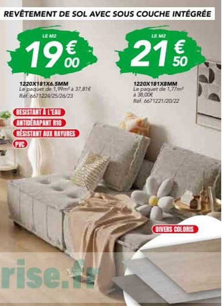 Revêtement de sol avec sous couche intégrée