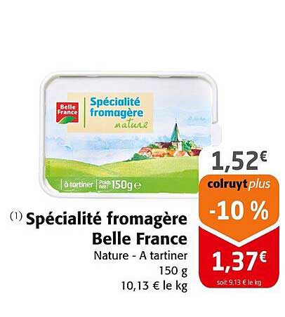 Spécialité fromagère Belle France Nature - A tartiner