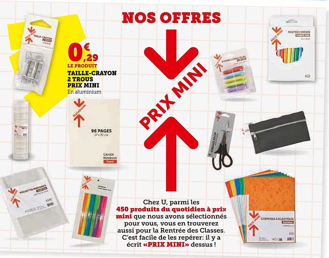 Taille-Crayon 2 trous - Prix Mini