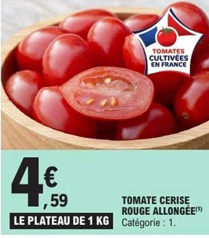 TOMATE CERISE ROUGE ALLONGÉE